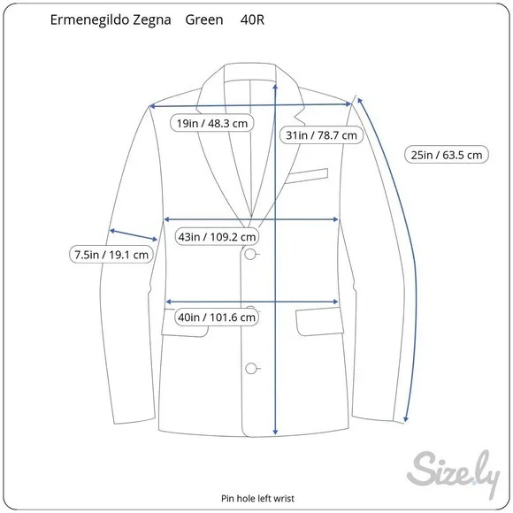 40R Ermenegildo Zegna Green‎ Check Sport Coat - Suit Jacket - Picture 14 of 14